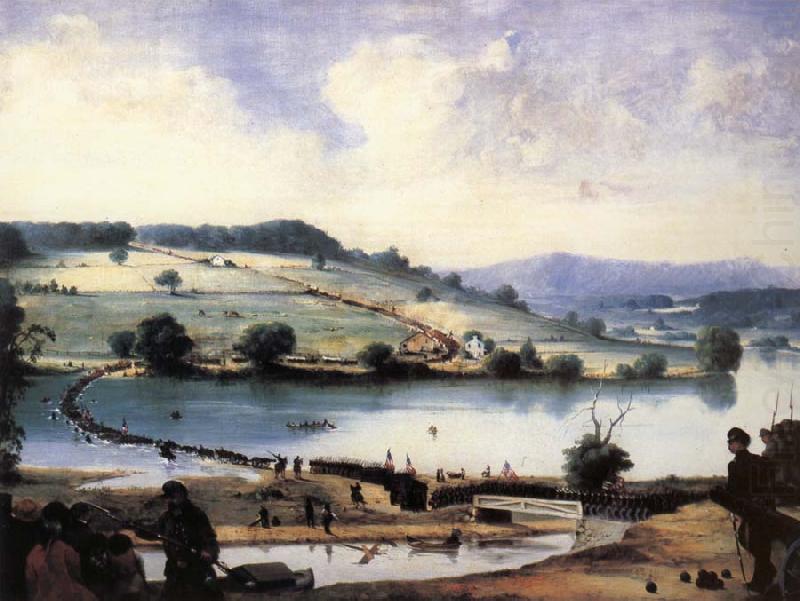 Blythe David Gilmour General Abner Doubleday Watching His Troops Cross the Potomac china oil painting image